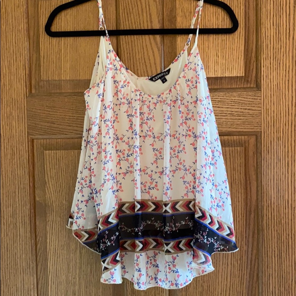 Floral tank top blouse